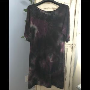 Tie dye t shirt style dress